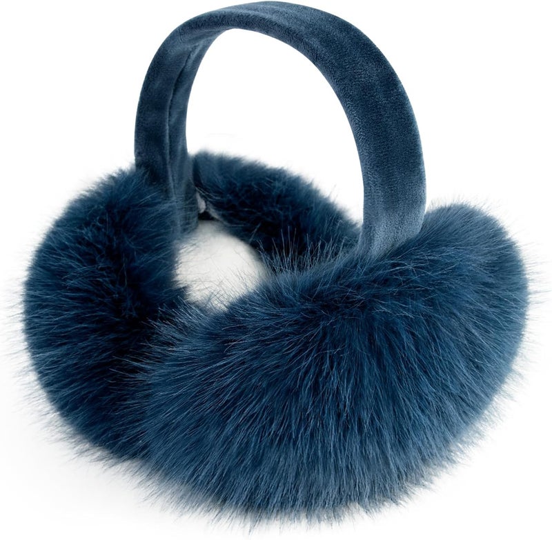 FSTEOE Women Winter Ear Muffs Foldable Girl Ear Warmer Fashion Furry Earmuff Soft Ear Cover Cold Weather - Image 1